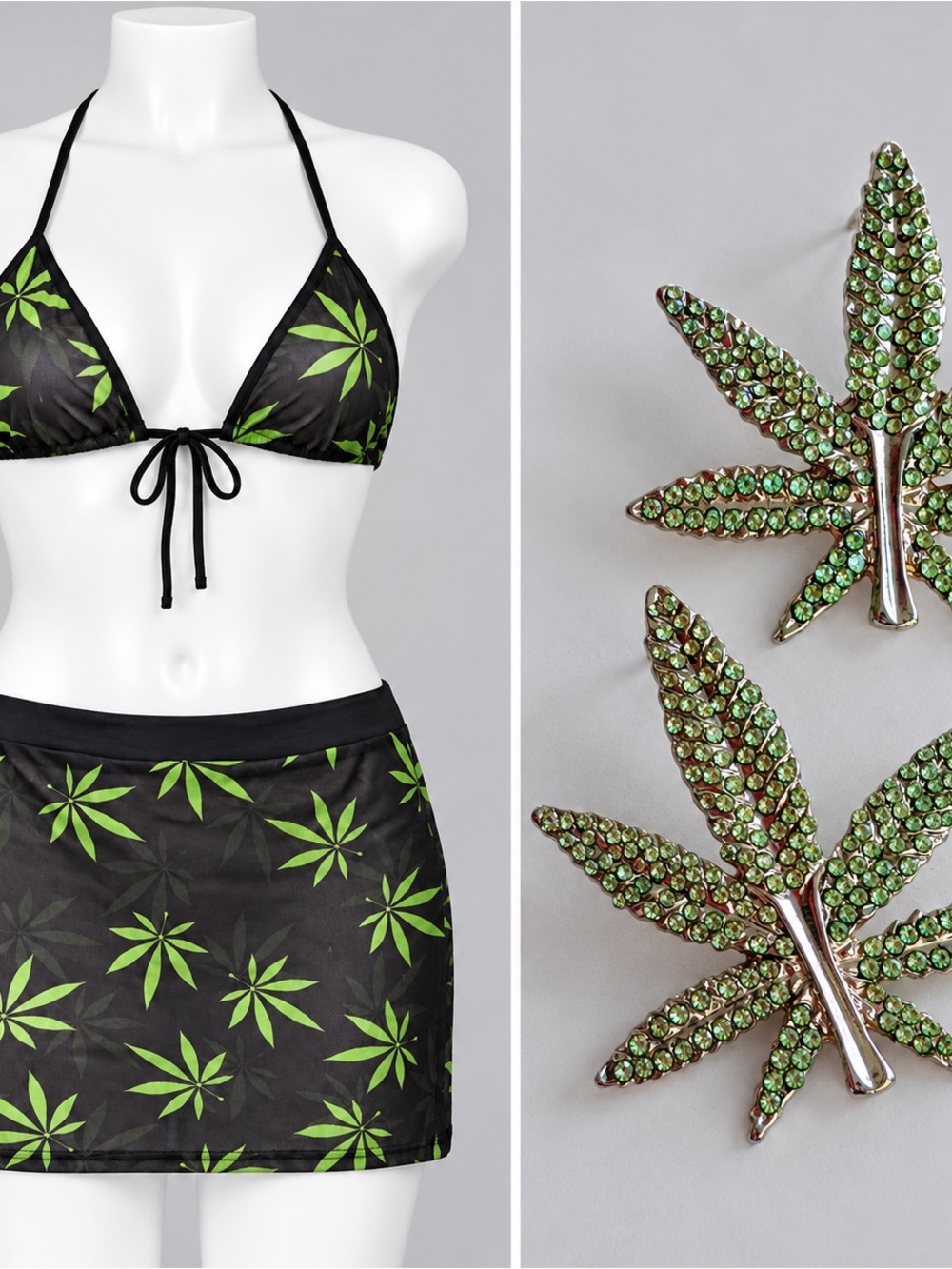 LEAF COMBO SET + EARRINGS